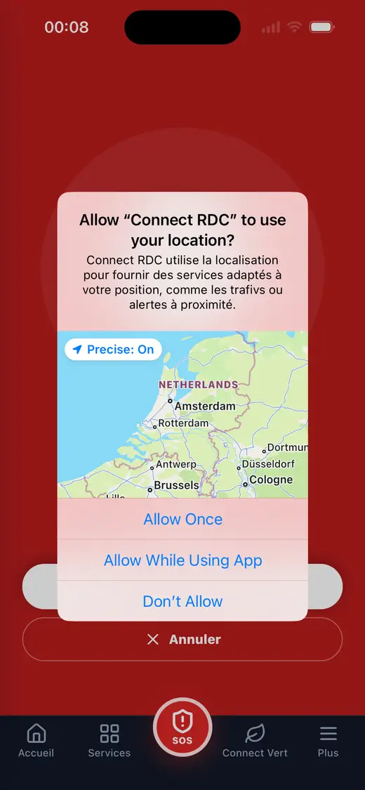 Localisation pour le SOS