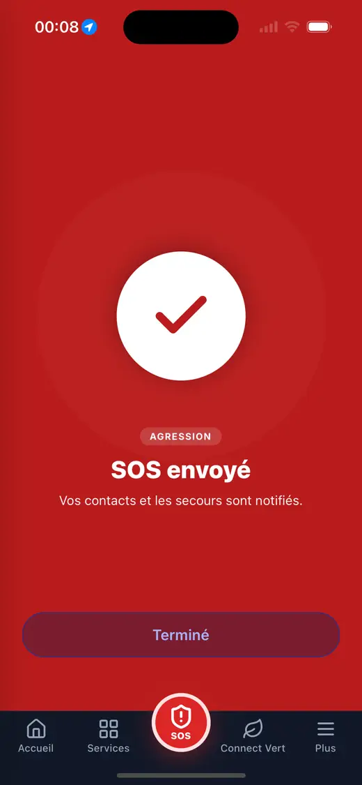SOS envoyé